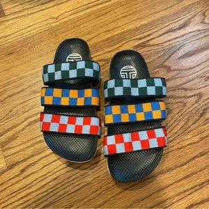 Tory Sport Tory Burch Multi colored checkered slides